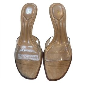 ZARA Clear Strap Heeled Mules – Size 37 (US 6.5–7)